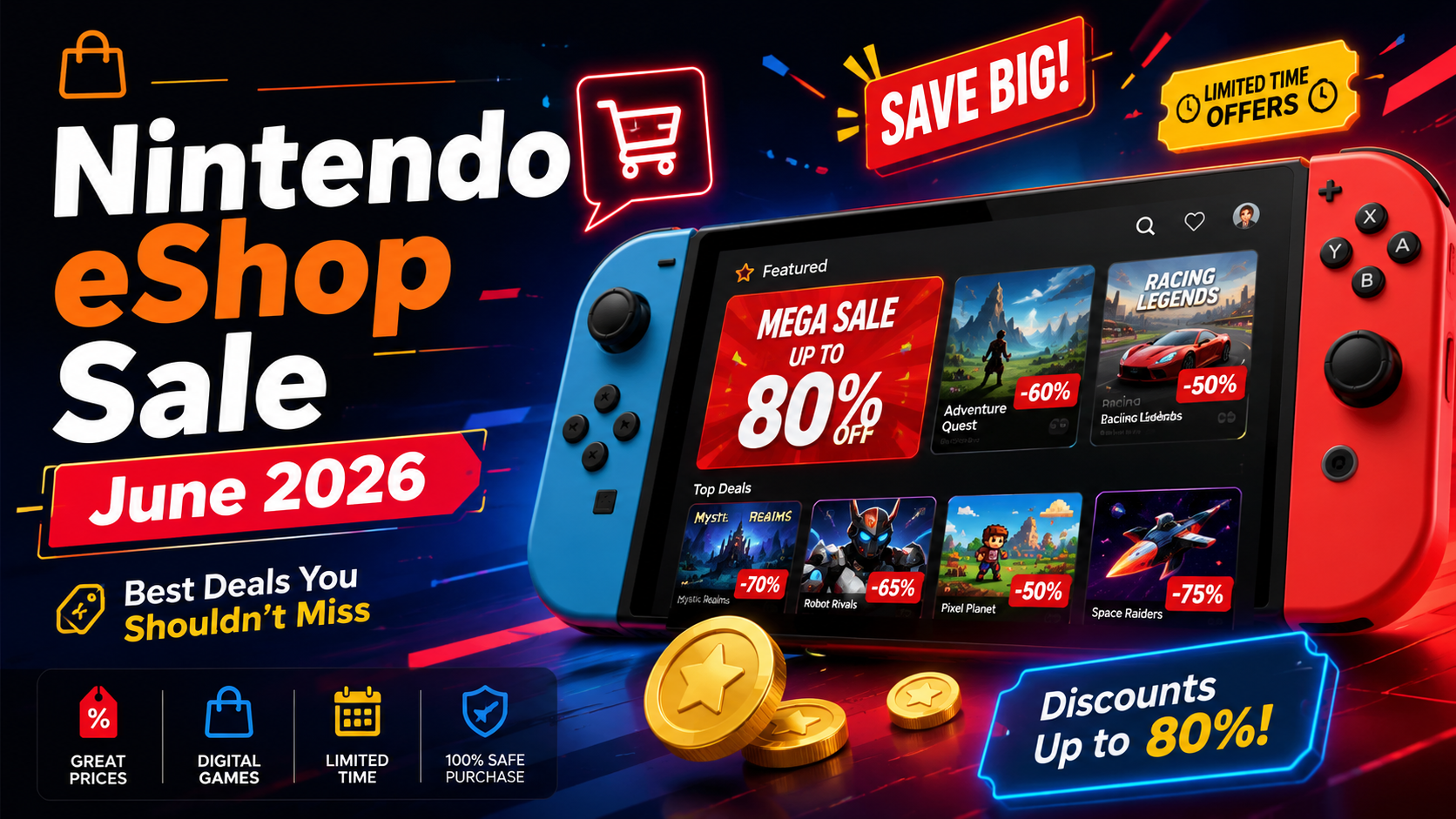 Nintendo eShop Sale June 2026 ดีลเด็ดน่าซื้อ เช็กก่อนพลาดทุกโปร